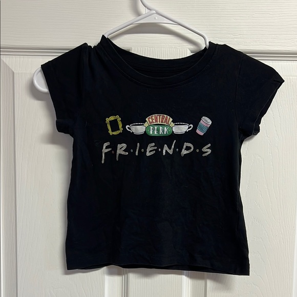 FRIENDS Black Short Sleeve Tee with Logo Design - Picture 1 of 4